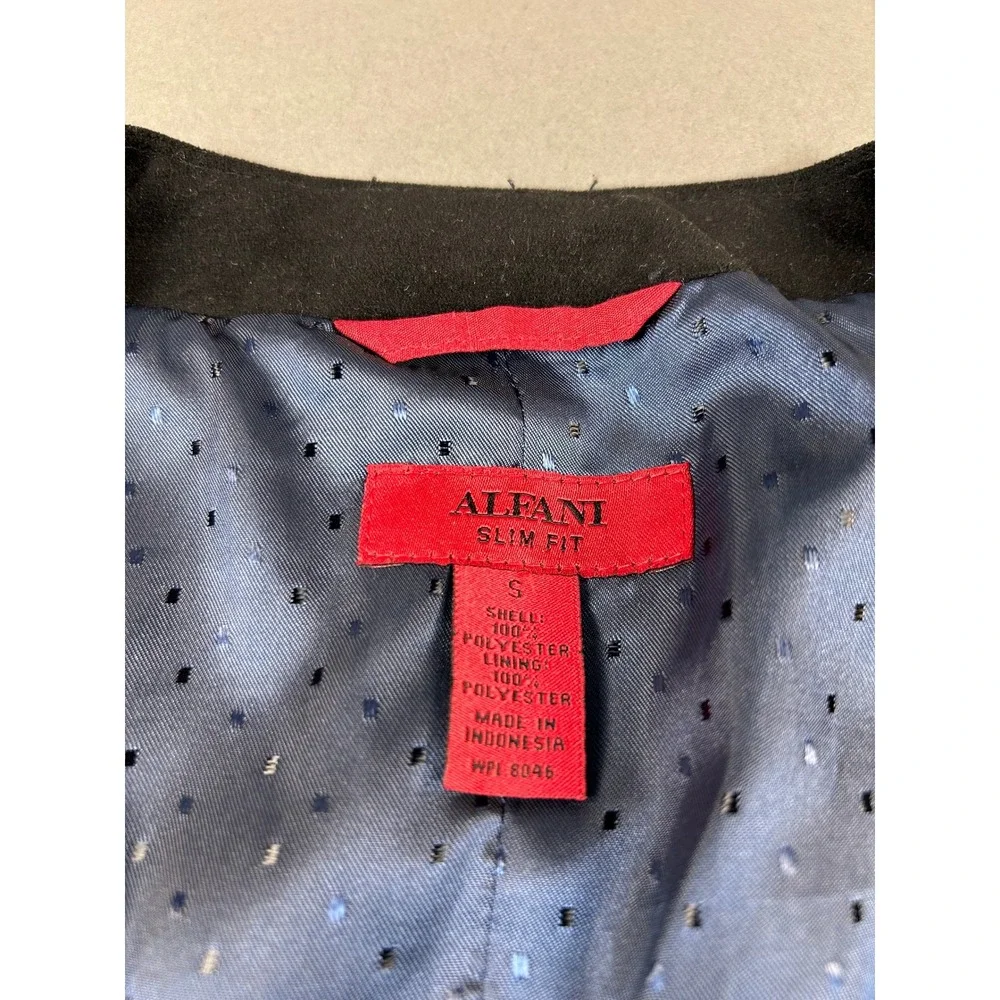 Alfani Slim Fit Mens Suit Vest Black Five Button Waistcoat Formal Size S